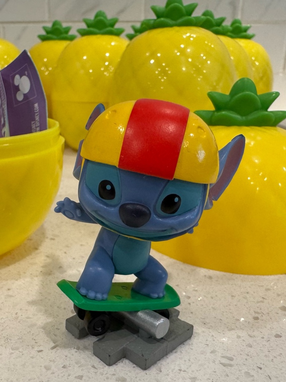 Disney Stitch Skateboarding 2” Figurine from Pineapple Mystery Collection